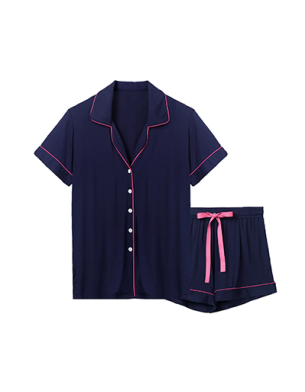 breathable cotton pajamas blue and pink
